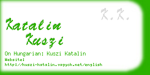 katalin kuszi business card
